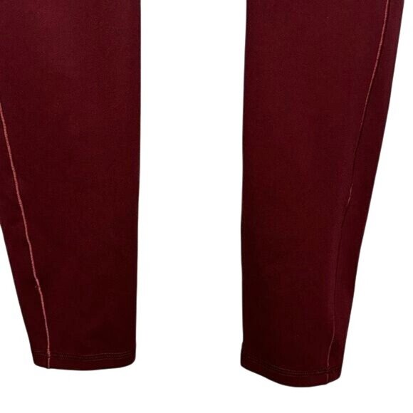 Adidas Womens High-Rise Maroon Climalite Leggings Size F - Picture 6 of 9